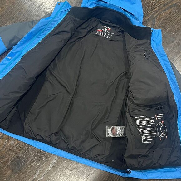 Venustas Coat Women's Medium 3 in 1 Blue Heated Jacket Battery Pack Case - Picture 8 of 8